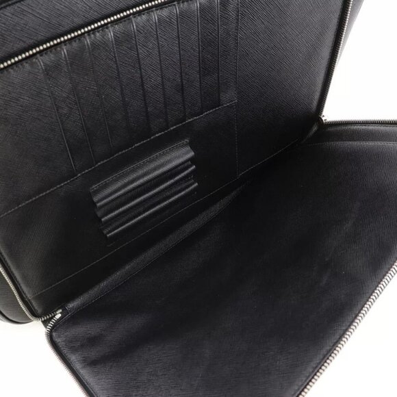 PRADA Messenger bag Shoulder Bag NERO black Safiano mens - Picture 11 of 11